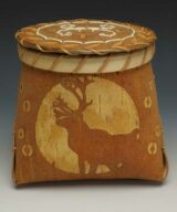 Barry Dana etched birchbark basket