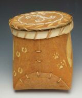 Barry Dana etched birchbark basket