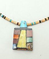 Mary Tafoya Rectangular Mosaic Necklace