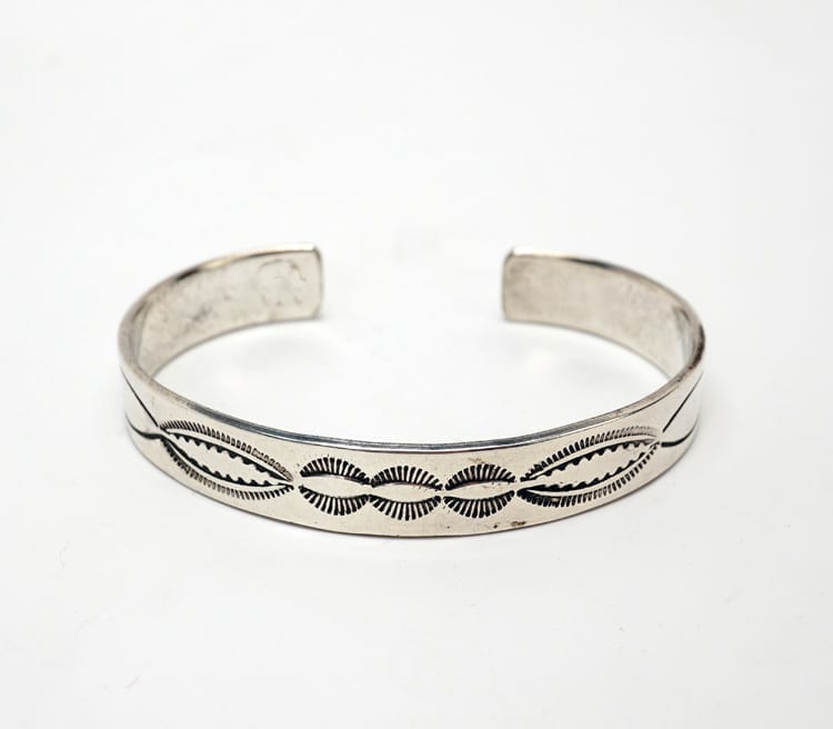 Vintage Sterling Silver Stamped Navajo Bracelet