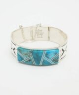 Earl Plummer Morenci turquoise link-cuff bracelet