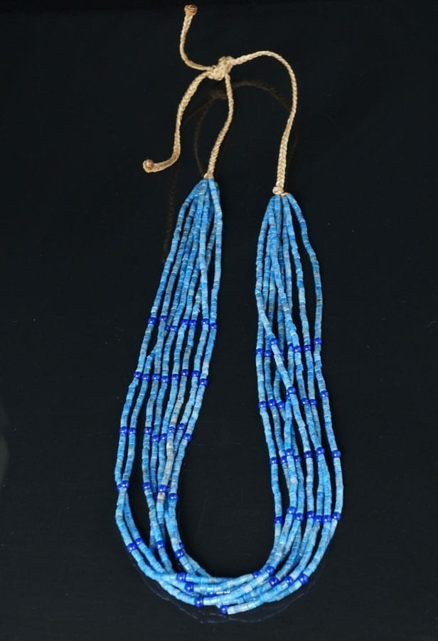 Priscilla Nieto eight strand lapis lazuli necklace