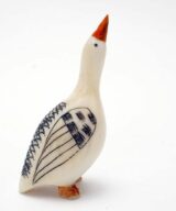 Vintage Ivory Scrimshaw Goose