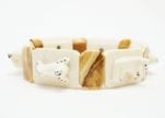 Vintage Ivory Bracelet - Separately Carved Animals