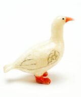 Vintage ivory scrimshaw goose