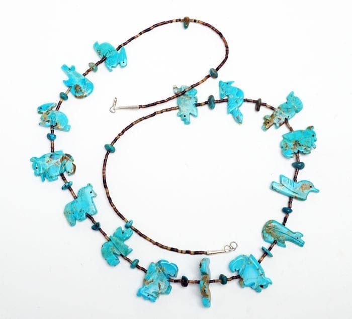 Zuni Turquoise Fetish Necklace