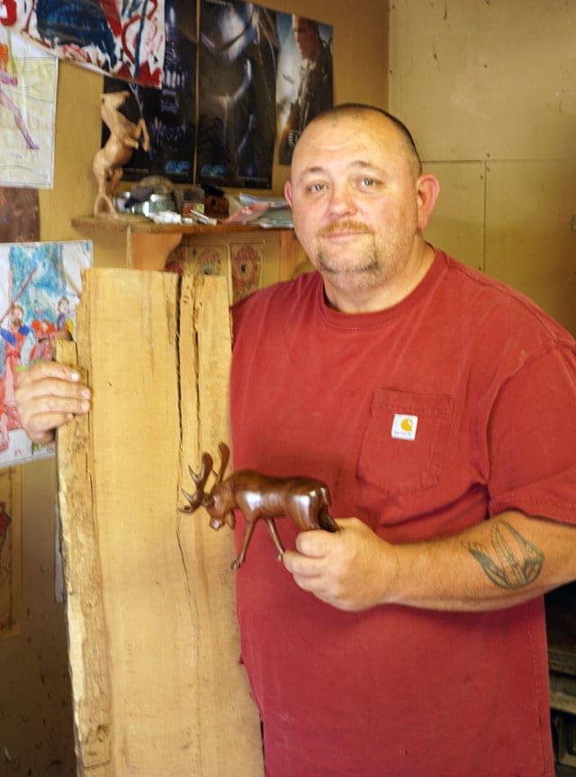 Robbie Craig, Cherokee wood carver