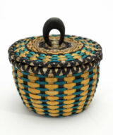 Sarah Sockbeson Teal Gold Mini Urchin Basket