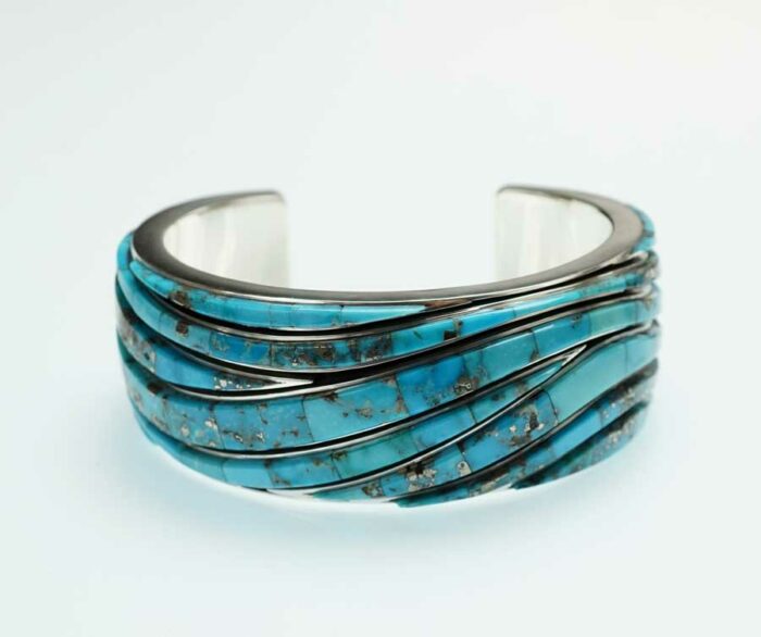 Earl Plummer Morenci Turquoise Wave Bracelet