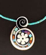 Mary Tafoya flower swirl necklace SWJ01811-2