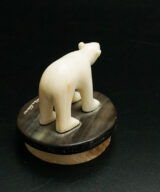 Ivory bear on baleen and wood base ALI00458-3