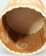 Aron Griffith Maine Maliseet artist Birch Bark basket with fiddlehead ferns ME00553-4