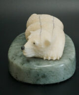 Mark Nupowlaktik Eskimo Carved Ivory Bear ALI00485-4