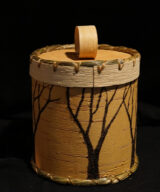 Aron Griffith Maliseet Birch Bark Trees Basket Small ME0576-2