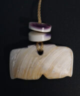 Wampum whale tail necklace Elizabeth James-Perry Wampanoag NEJ00085-3