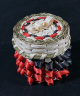 Kenny Keezer Passamaquoddy Basket Red and Black