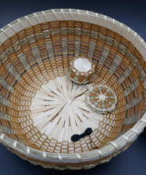 Ash Cedar Sweetgrass Penobscot Sewing Basket Theresa Secord ME00630-3