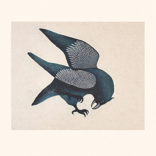 Cape Dorset 2023 Prints: Striking Raven by Quvianaqtuk Pudlat