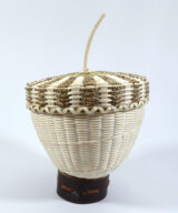 Passmaquoddy fine weave Acorn basket Eric Otter Bacon ME00738-3