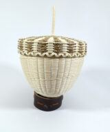 Passmaquoddy fine weave Acorn basket Eric Otter Bacon ME00738-4