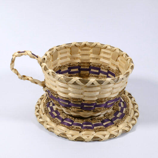 Penobscot Art Pam outdusis Cunningham Cup and Saucer Basket Wabanaki