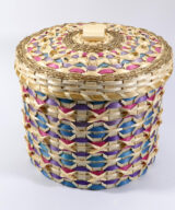 Passamaquoddy Rocky Keezer Multicolored Basket Wabanaki