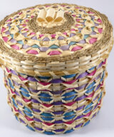 Rocky Keezer Passamaquoddy Multi-colored Basket Wabanaki ME00750-5