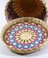 Rocky Keezer Passamaquoddy Multi-colored Basket Wabanaki ME00750-6