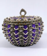 Sarah Sockbeson Penobscot Basket Medium Urchin purple - 1