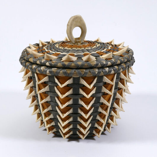 Sarah Sockbeson Small Dish Basket Penobscot Wabanaki