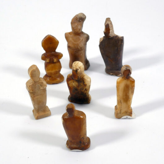 Antique Alaskan Eskimo-Inuit Miniature Ivory Human Torso Carvings