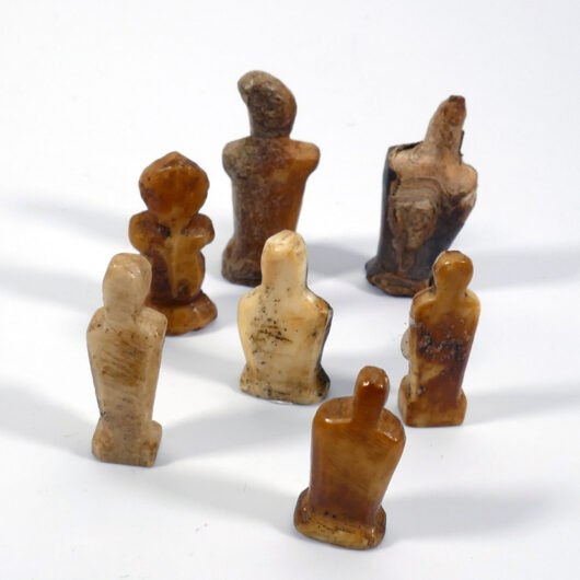 Antique Alaskan Eskimo-Inuit Miniature Ivory Human Torso Carvings