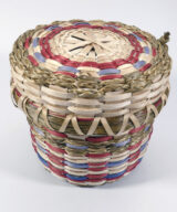 Barbara Francis Penobscot Black Ash Basket Wabanaki ME00752a-1