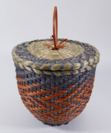 Carrie Hill Akwesasne Mohawk black ash basket ME00755-2