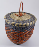 Carrie Hill Akwesasne Mohawk black ash basket ME00755-4