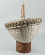Eric Otter Bacon Passamaquoddy Ash Sweetgrass and Birch Bark Acorn Basket